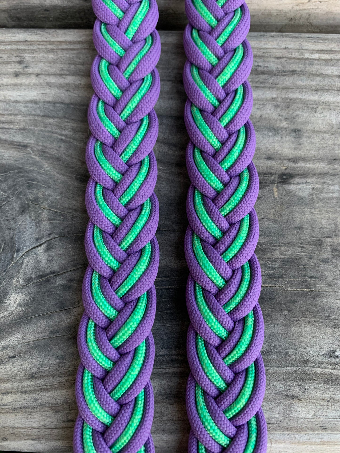 Mint and lilac purple reins