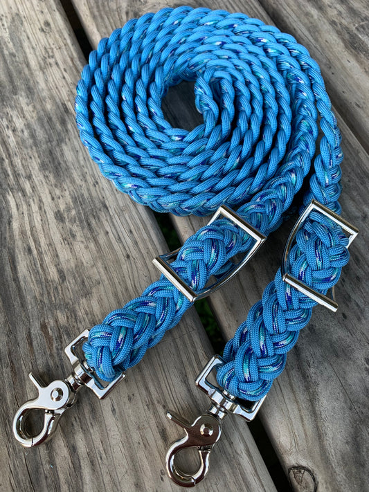 Blue and icy blue reins