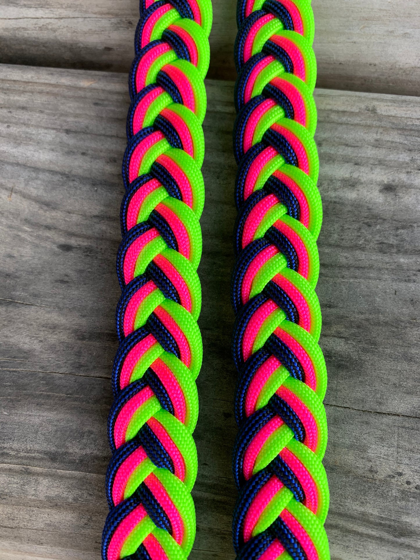 Hot pink, neon green and moonstruck reins