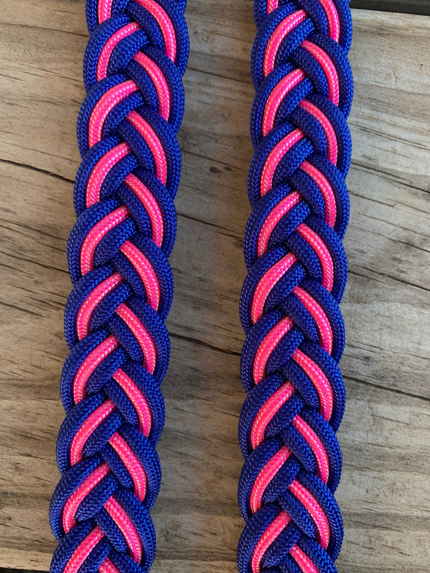 Acid purple and rose pink reins